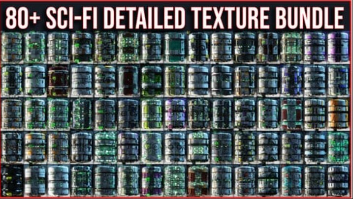 ArtStation Marketplace – 80+ Sci Fi Detailed Hard Surface Texture Material Bundle Pack