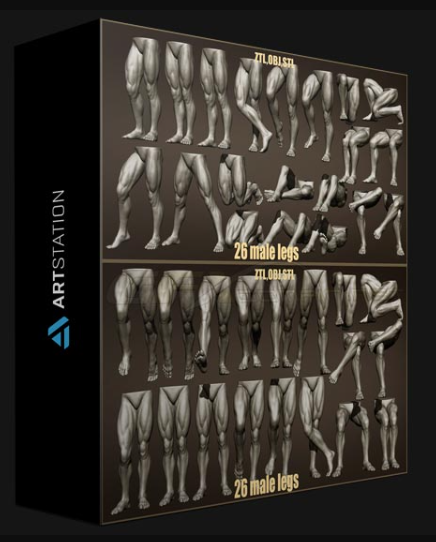 Artstation 26 Male Leg Poses 3d Models Ztlobjstl By Daniar Joldoshbek Premium World Free 2683
