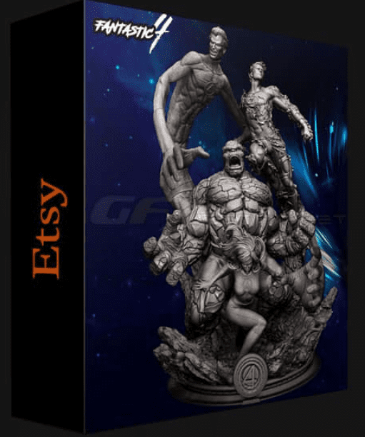 ETSY – WICKED – FANTASTIC FOUR DIORAMA 3D PRINT MODELS