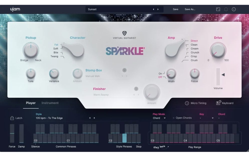 uJAM Virtual Guitarist SPARKLE2 v2.1.0 [MacOSX]