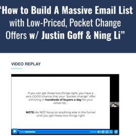 Justin Goff – How To Build A Massive Email List With Low-Priced ‘Pocket Change’ Offers Download 2023 (Premium)