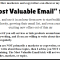 John Bejakovic – Most Valuable Email (Premium)