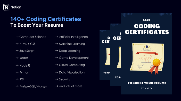 140+ Coding Certificates to Boost Your Resume (25 categories)